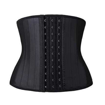 25-Bone Waist Trainer Belt Matte Face Shaper Zipper 14-Row Buckle Belt Rubber Corset