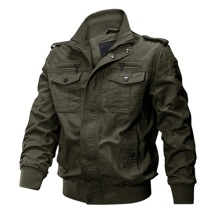 Cross-Border Amazon Workwear Tough Guy Pilot Spring and Autumn Jacket Men's Jacket World War Ii Military Fan Tactical Multi-Pocket Top