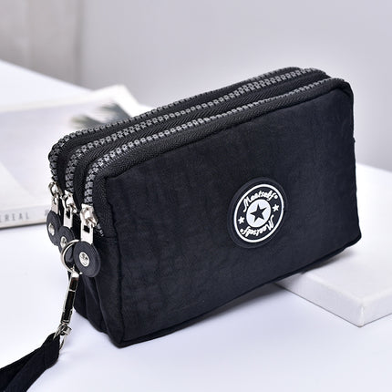 Mobile phone coin purse hand-held mini canvas bag women's bag Oxford cloth cartoon fabric bag wholesale