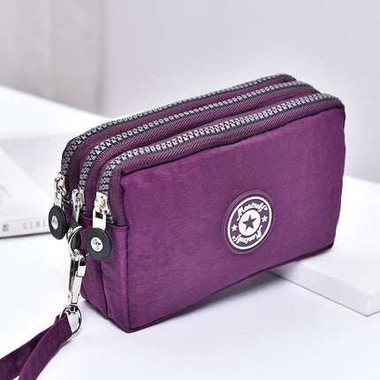 Mobile phone coin purse hand-held mini canvas bag women's bag Oxford cloth cartoon fabric bag wholesale