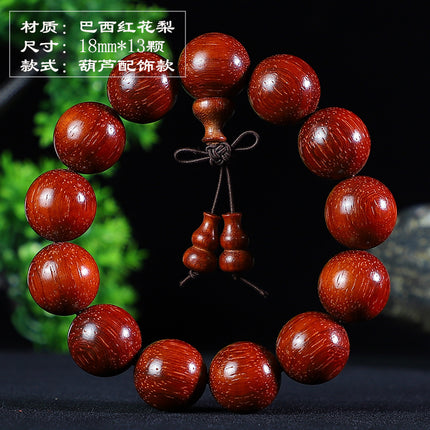 Brazil red sandalwood bracelet 2.0 safflower pear bracelet men's and women's lovers jewelry wooden play mahogany beads manufacturers