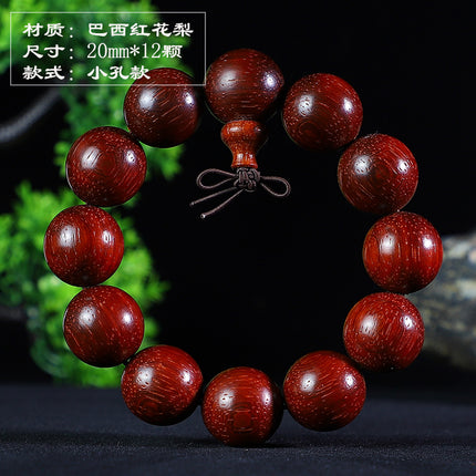Brazil red sandalwood bracelet 2.0 safflower pear bracelet men's and women's lovers jewelry wooden play mahogany beads manufacturers