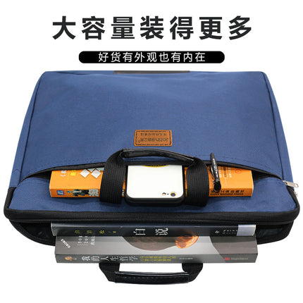 Jianteng A4 Portable file bag canvas Oxford cloth multi-layer information bag file bag student stationery bag office supplies