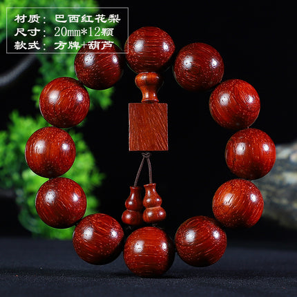 Brazil red sandalwood bracelet 2.0 safflower pear bracelet men's and women's lovers jewelry wooden play mahogany beads manufacturers