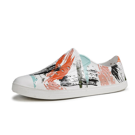 2025 Cross-Border Luchi Crocs Couple Graffiti Men's and Women's Casual Baotou Wading Outdoor Beach Breathable Sandals