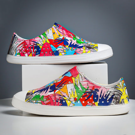 2025 Cross-Border Luchi Crocs Couple Graffiti Men's and Women's Casual Baotou Wading Outdoor Beach Breathable Sandals