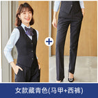 Women's navy vest + trousers / S