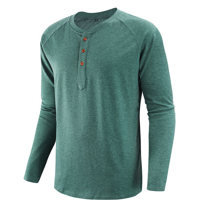 2024 Large Size Men's Long-Sleeved T-Shirt Raglan Sleeve T-Shirt Men's Casual Breathable Versatile Slim Fit Moisture-Wicking