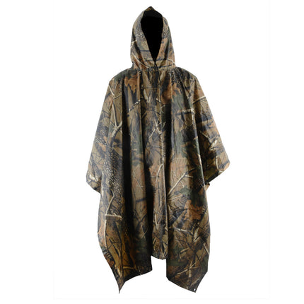 Amazon pvc wholesale outdoor cycling mountaineering poncho camouflage multi-function conjoined raincoat can be used for floor mat