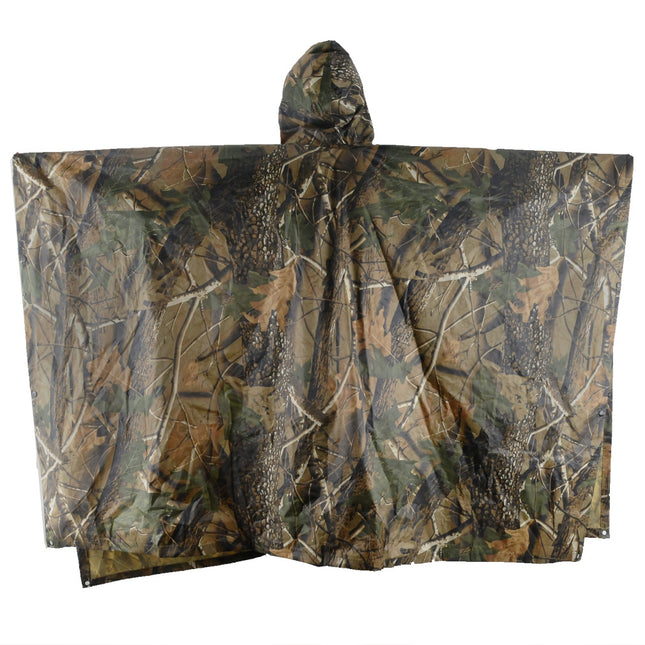 Amazon pvc wholesale outdoor cycling mountaineering poncho camouflage multi-function conjoined raincoat can be used for floor mat