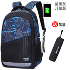 Blue, black and gray (pencil bag)