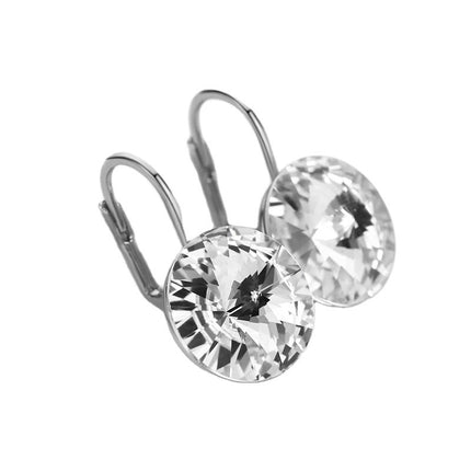 Austrian Crystal Earrings Women's Elegant South Korea Personalized All-match Simple Ear Stud Ear Stud Elegant Skinny Fashion New Style