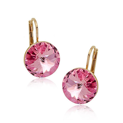 Austrian Crystal Earrings Women's Elegant South Korea Personalized All-match Simple Ear Stud Ear Stud Elegant Skinny Fashion New Style