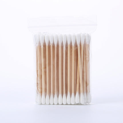 Cotton Swab Factory Disposable Cosmetic Cotton Swab Ear Cleaning Double-Ended Bamboo Stick Cotton Swab Bag Boxed Manufacturer Wholesale