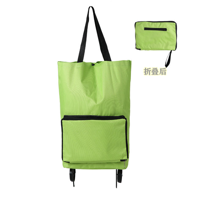 Square Foldable Shopping Cart Trolley Bag Supermarket Roller Shopping Luggage Bag Shopping Cart Oxford Cloth 600D