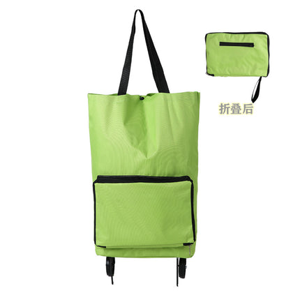 Square Foldable Shopping Cart Trolley Bag Supermarket Roller Shopping Luggage Bag Shopping Cart Oxford Cloth 600D