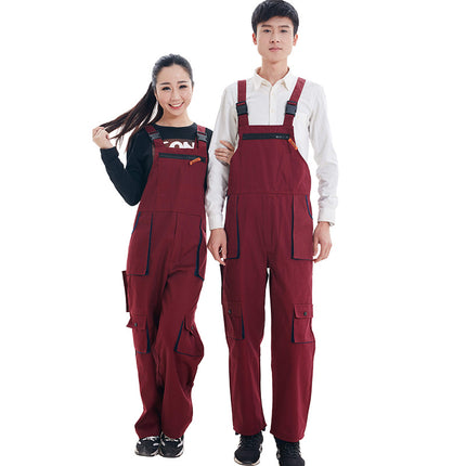 Korean Style Multi-Pocket Tool Work Clothes Suit Auto Repair Work Suit Overalls Gray Overalls Overalls