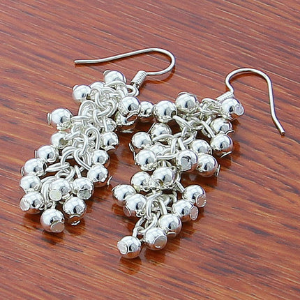 Export 925 silver plated fashion grape earrings Korean version of large in stock supply earrings Ear studs YE056