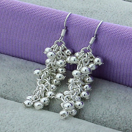 Export 925 silver plated fashion grape earrings Korean version of large in stock supply earrings Ear studs YE056