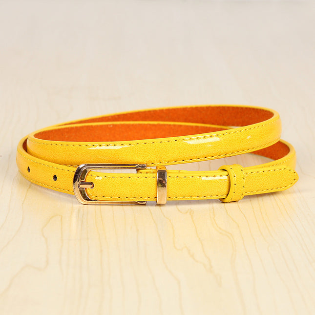 Thin ladies belt Korean version of all-match women's pin buckle candy color thin belt decorative casual fashion belt wholesale