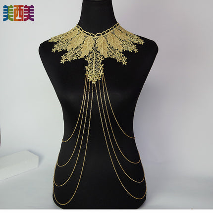 Meiximei Body Chain Jewelry Gold Lace Personalized Fashion Necklace Body Chain