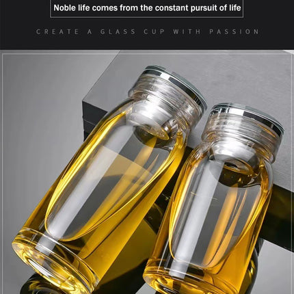 Borosilicate Anti-crack Glass Tea Cup Large Capacity Transparent Thickened Glass Tea Water Bottle High Borosilicate Glass Cup