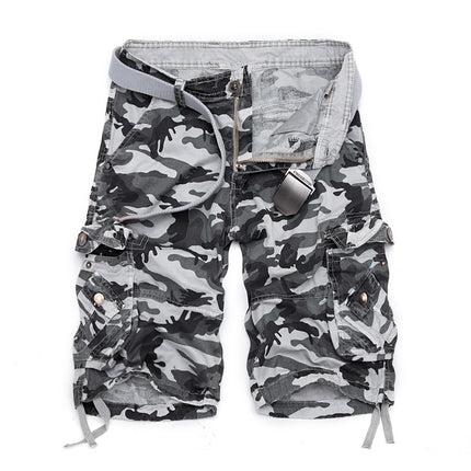 Summer Loose Casual Camouflage Multicolor Tooling Shorts plus size Multi-Pocket Pants