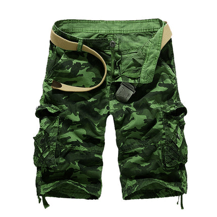 Summer Loose Casual Camouflage Multicolor Tooling Shorts plus size Multi-Pocket Pants