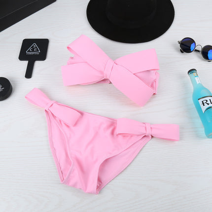 Fashion New Three-Dimensional Bow High-End Bikini Three-Piece Sexy Swimsuit Split Swimsuit Swimsuit for Women