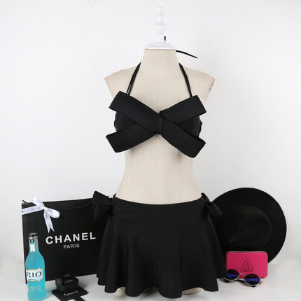 Fashion New Three-Dimensional Bow High-End Bikini Three-Piece Sexy Swimsuit Split Swimsuit Swimsuit for Women