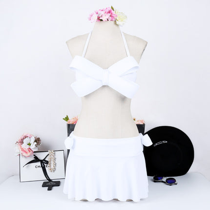 Fashion New Three-Dimensional Bow High-End Bikini Three-Piece Sexy Swimsuit Split Swimsuit Swimsuit for Women