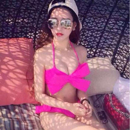 Fashion New Three-Dimensional Bow High-End Bikini Three-Piece Sexy Swimsuit Split Swimsuit Swimsuit for Women