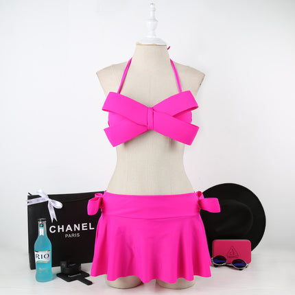 Fashion New Three-Dimensional Bow High-End Bikini Three-Piece Sexy Swimsuit Split Swimsuit Swimsuit for Women