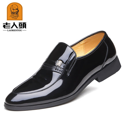 One-Piece Drop-Shipping New Men's Fashion Business Casual Leather Shoes with 6cm Height Increase for Weddings