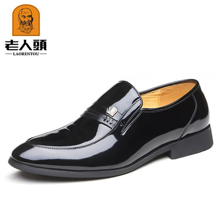One-Piece Drop-Shipping New Men's Fashion Business Casual Leather Shoes with 6cm Height Increase for Weddings