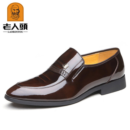 One-Piece Drop-Shipping New Men's Fashion Business Casual Leather Shoes with 6cm Height Increase for Weddings