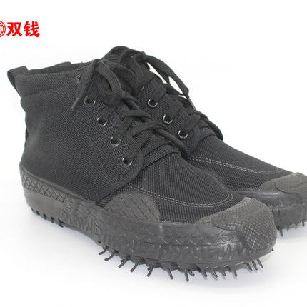 New Double Money Black High-Top Training Shoes Liberation Shoes Security Shoes Labor Protection Shoes Breathable and Comfortable