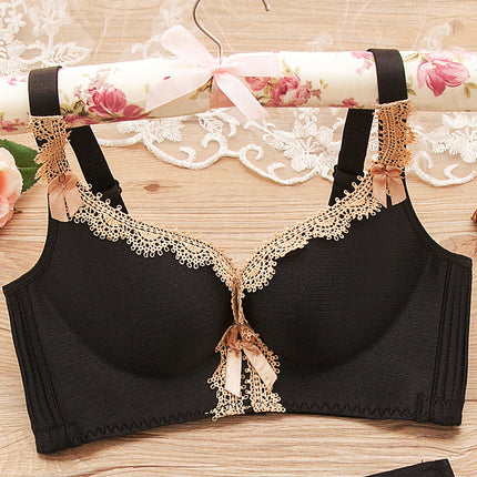 Atrial New Palace Brushed Underwear without Steel Ring Push-up Adjustable Massage Women's Bra 8233 One Piece