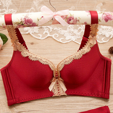 Atrial New Palace Brushed Underwear without Steel Ring Push-up Adjustable Massage Women's Bra 8233 One Piece