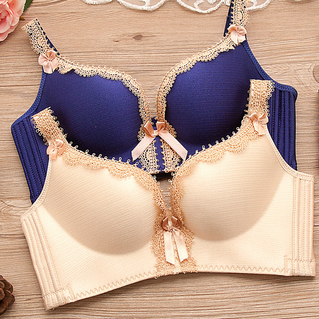 Atrial New Palace Brushed Underwear without Steel Ring Push-up Adjustable Massage Women's Bra 8233 One Piece