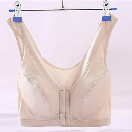 Special Cabinet silk bra front buckle nursing bra push up pregnant women vest bra without steel ring L-XXL