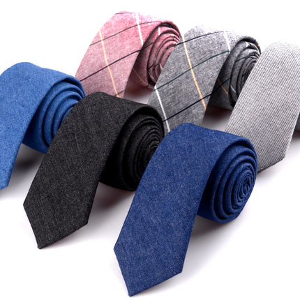 Korean Style Groom Best Man Casual Fashion Tie Groom Tie Men's Business Cotton Tie Men's Printed Tie