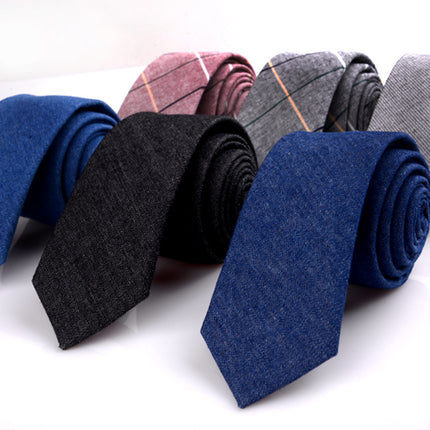 Korean Style Groom Best Man Casual Fashion Tie Groom Tie Men's Business Cotton Tie Men's Printed Tie