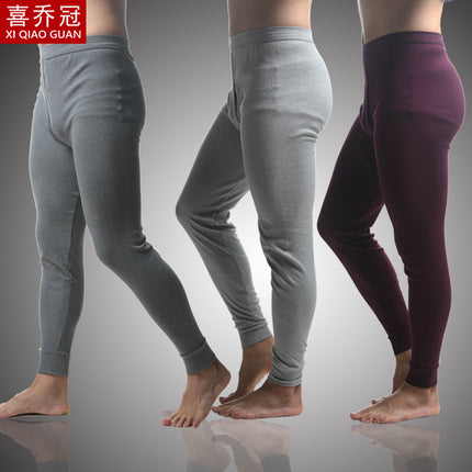2026 Autumn/Winter Men's Thermal Cotton Pants, Thin Mid-High Waist Women's Leggings, Wholesale