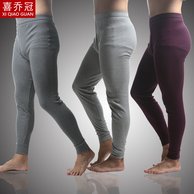 2026 Autumn/Winter Men's Thermal Cotton Pants, Thin Mid-High Waist Women's Leggings, Wholesale