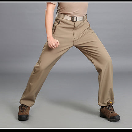 Softshell Jacket Softshell Pants Outdoor Military Fan Pants Windproof Waterproof Thermal Pants Durable Camouflage Slimming