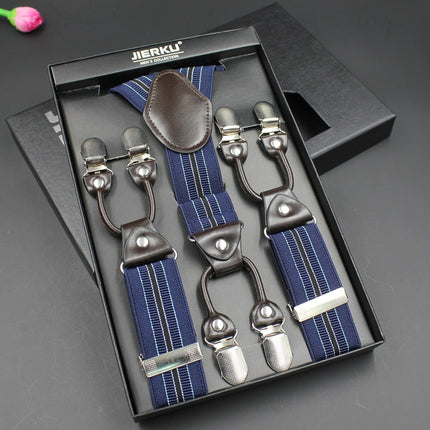 High quality business men's strap high stretch six clip strap men's strap pants strap a generation of jek