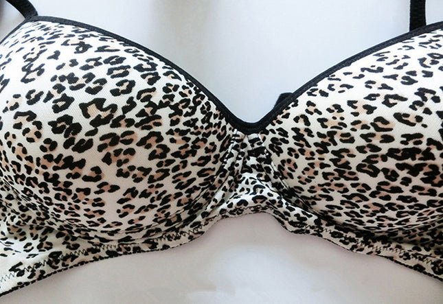 Silk Bra Without Steel Ring Mulberry Silk Bra Thin Mold Women's Underwear Sexy Printed Comfortable M-XL