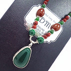 X508 Green Water Drop Necklace