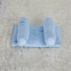 Blue adjusting pillow